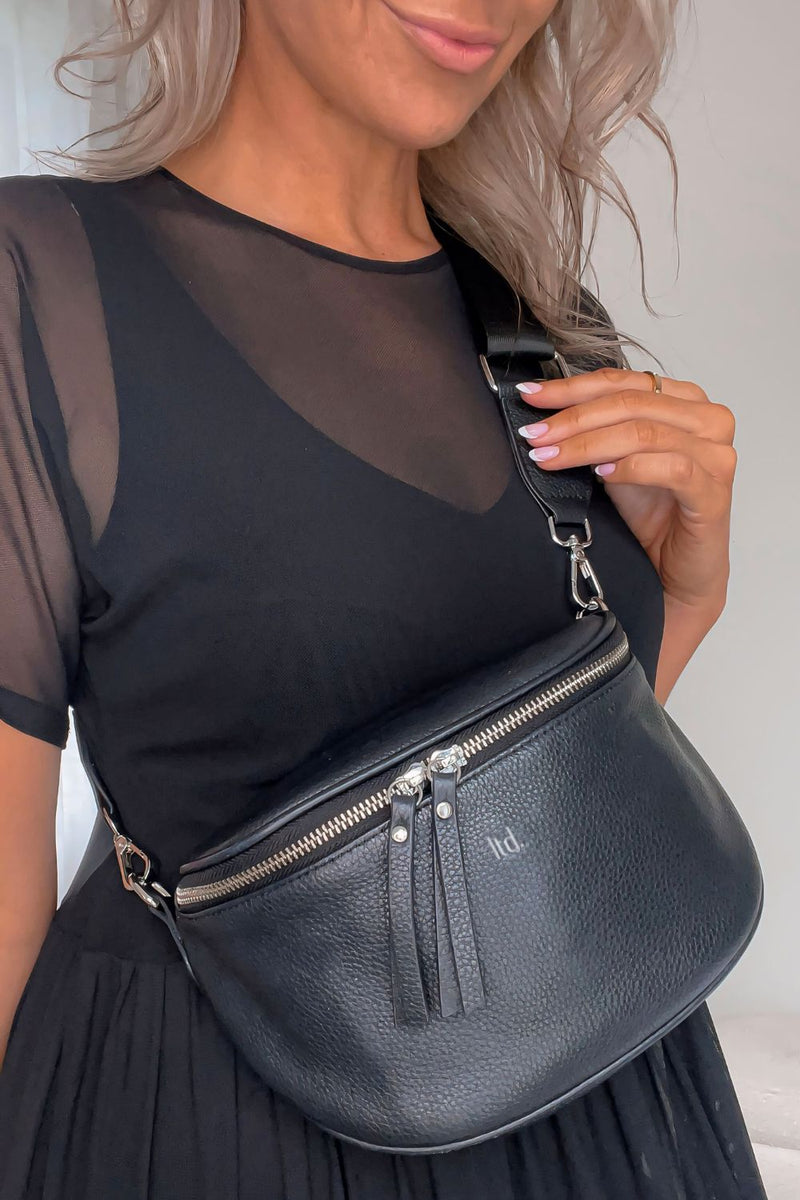 Dani Leather Hand Bag Black