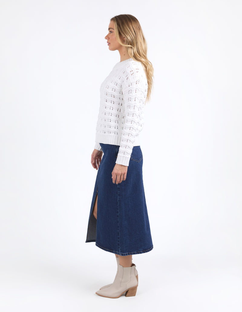 Carter Knit White