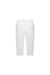 Below Knee Slim Leg Shorts White