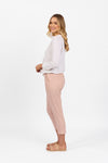 7/8 Length Skinny Leg Pants Soft Pink