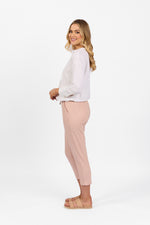 7/8 Length Skinny Leg Pants Soft Pink