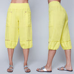 Italian Capri Pants Yellow