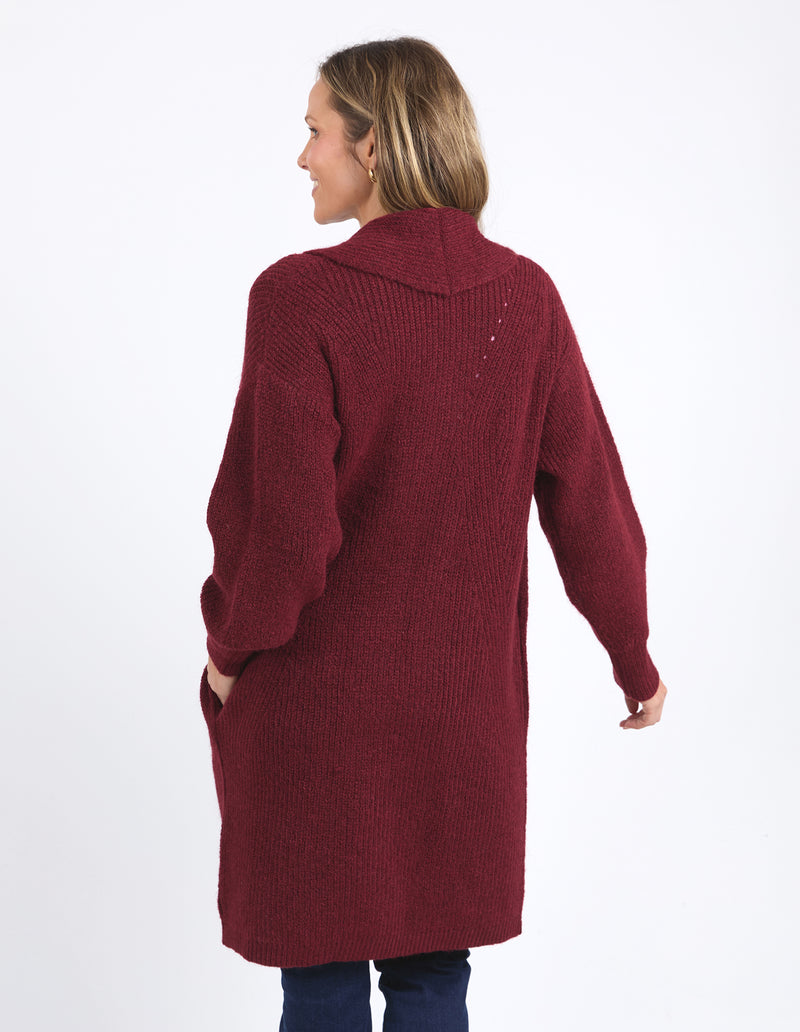 Sylvie Longline Cardi Merlot