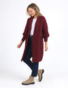 Sylvie Longline Cardi Merlot