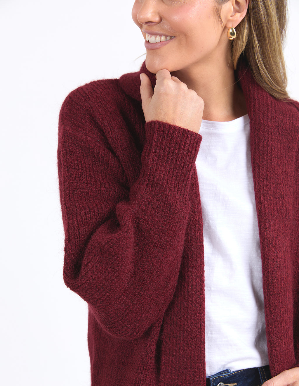 Sylvie Longline Cardi Merlot