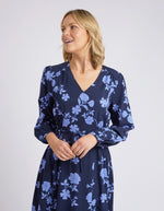 Kacey Floral Dress Navy