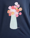 Janey Floral Crew Navy