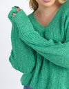 Rachele V Neck Knit Green