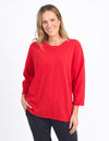 Annie 3/4 Sleeve Tee Poppy