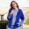 Beachy Zip Hoodie Deep Blue