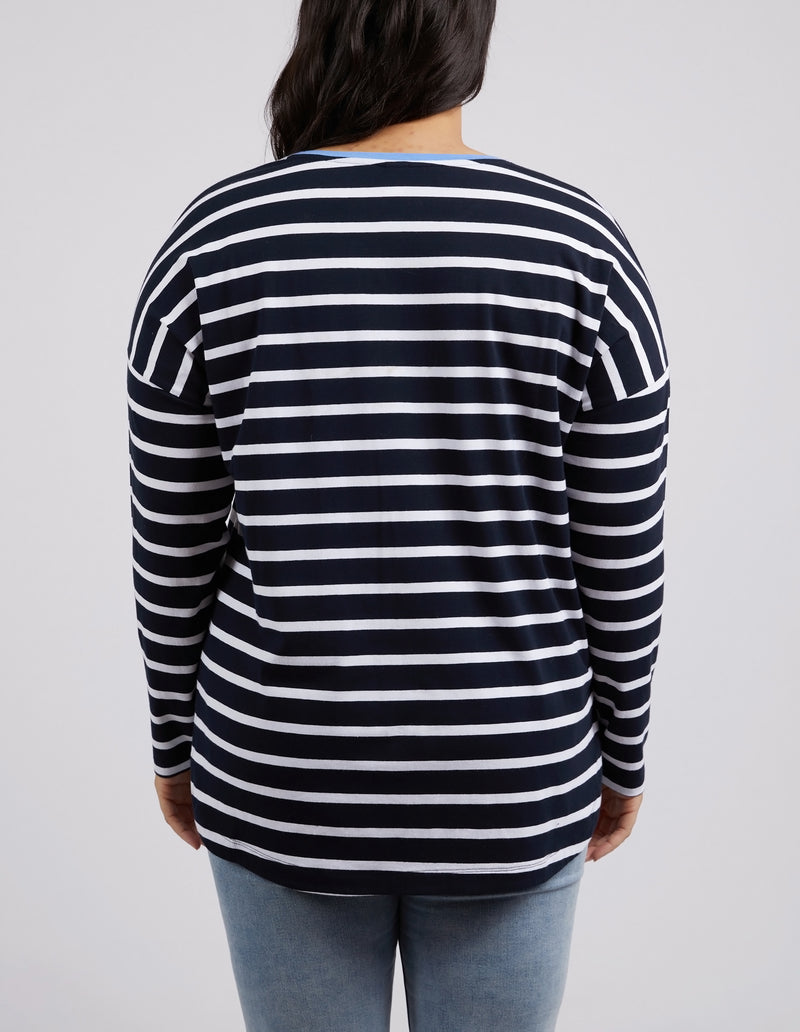 Tully Strip Tee Navy