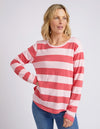 Spritz Stripe Tee Coral