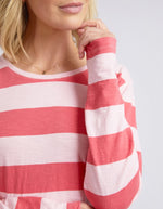 Spritz Stripe Tee Coral