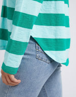 Spritz Stripe Tee Green