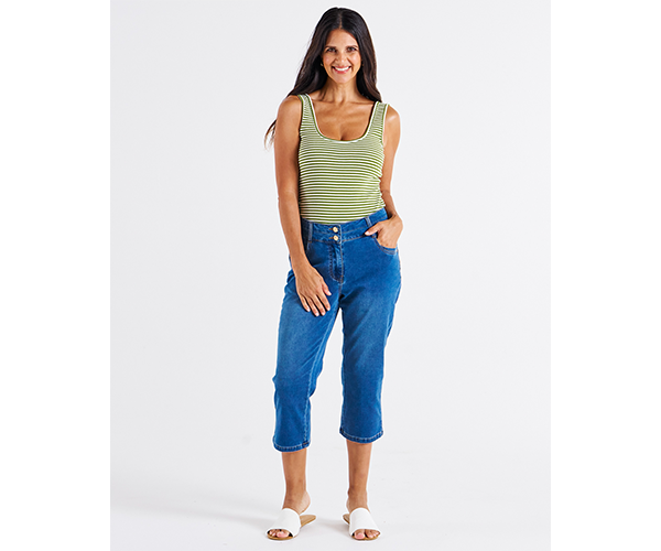 Alessi Crop Jeans True Blue