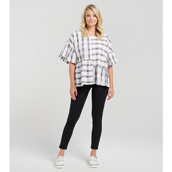 Andrea Top Tuscan Plaid