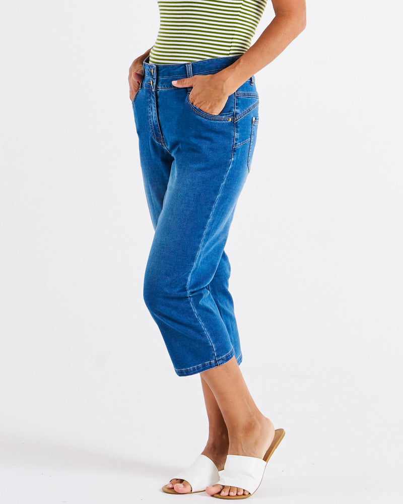 Alessi Crop Jeans True Blue