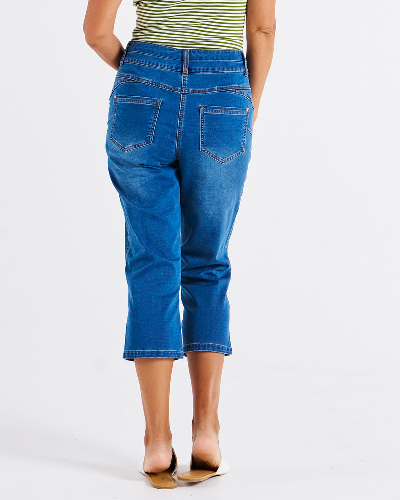 Alessi Crop Jeans True Blue