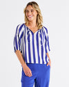 Camilla Blouse Blue Stripe