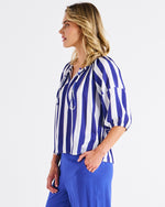 Camilla Blouse Blue Stripe