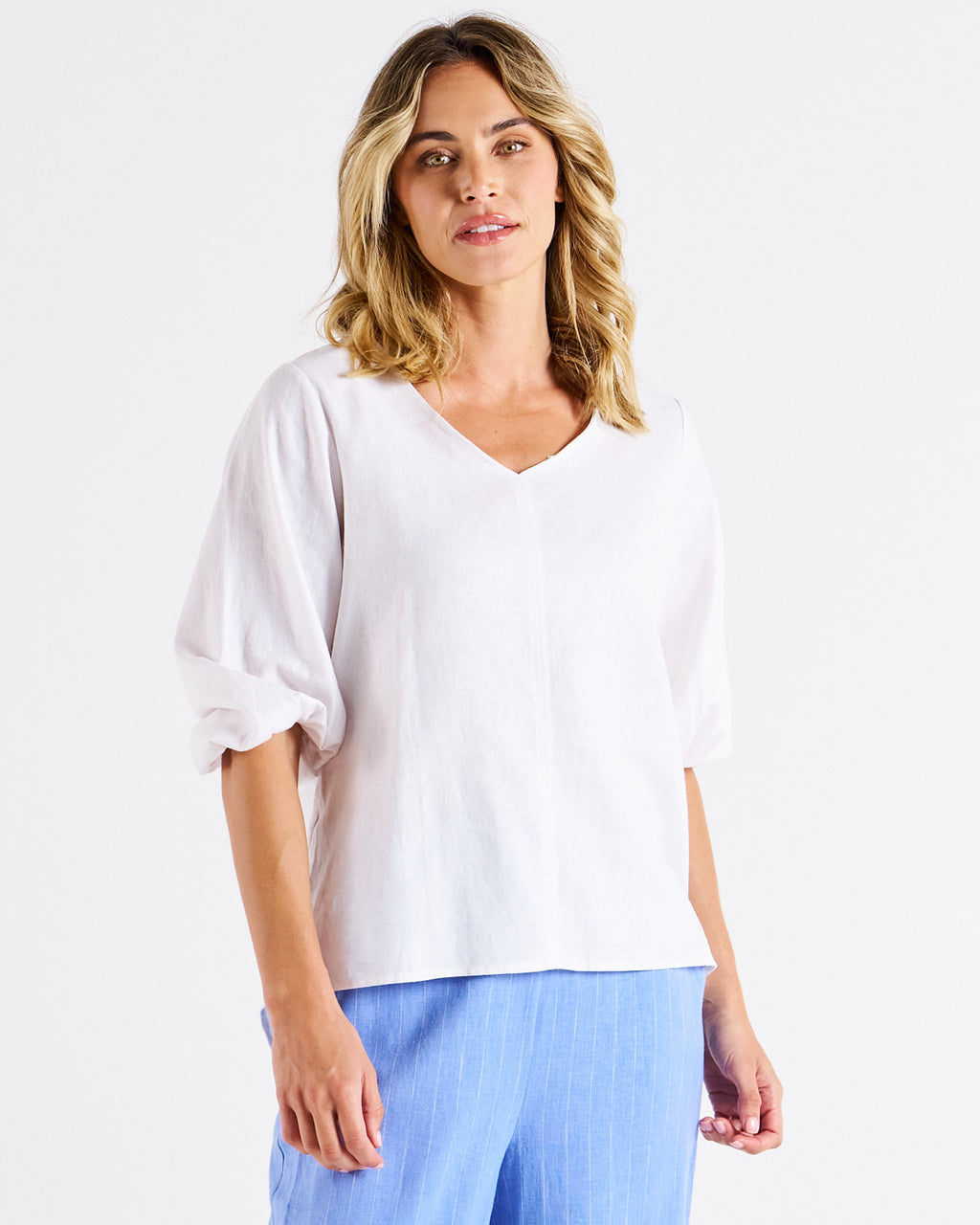 Elanora Linen Blouse White