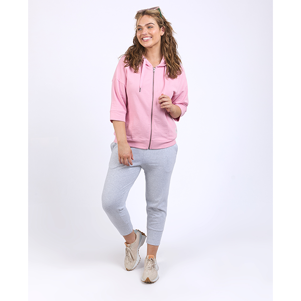 Beachy Zip Hoodie Soft Pink