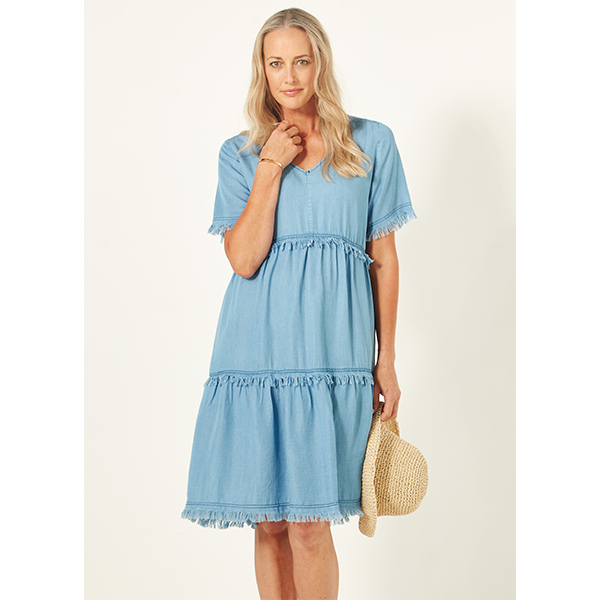 Beatrice Dress Chambray