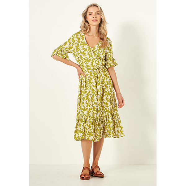 Carmen Dress Lime Print