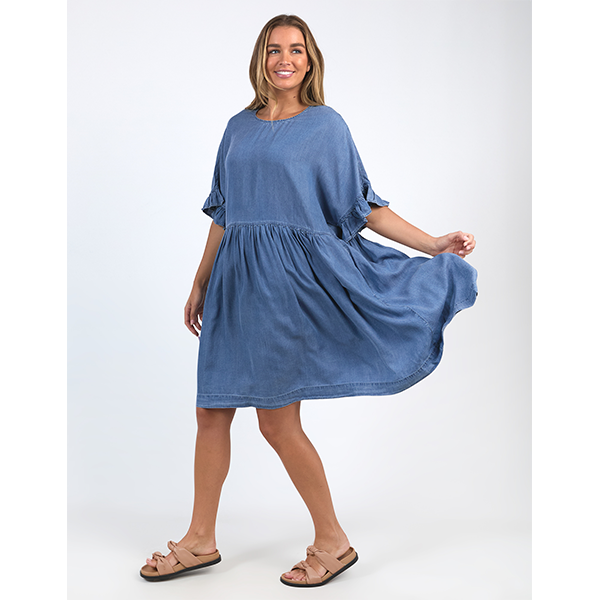 Charlie Chambray Dress Blue