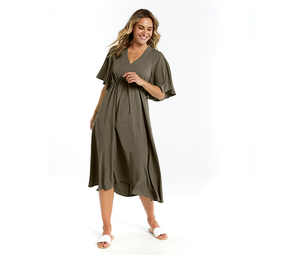 Cora dress olive branch