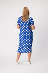 Heidi Spot Dress Denim Blue