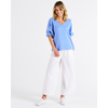 Elanora Linen Blouse Berry Blue