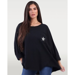 Glittery Star Sweatshirt Black