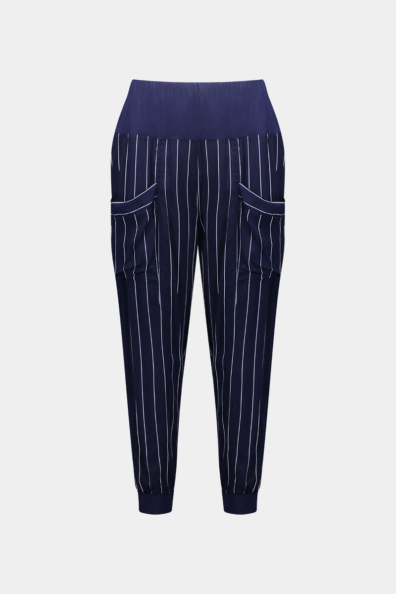 Harem Pants Navy Stripe