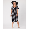 Heidi Spot Dress Black