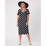 Heidi Spot Dress Black