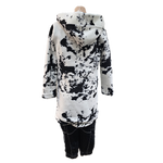 Hooded Coat White/Black