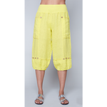 Italian Capri Pants Yellow