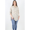 Italian Daisy Shirt 3/4 Sleeve  Beige