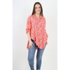 Italian Daisy Shirt 3/4 sleeve Coral