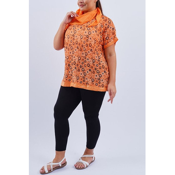 Italian Daisy Top S/S Orange