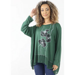 Italian Diamante Top Green