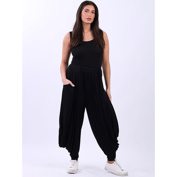 Italian Harem Pants Black