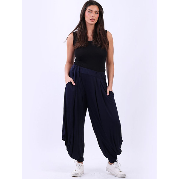 Italian Harem Pants Navy