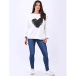 Italian Heart Sweat White