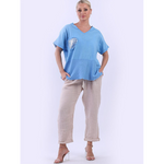 Italian Heart Top Periwinkle