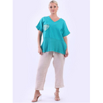 Italian Heart Top Teal