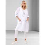 Italian Linen Relaxed Fit Jacket White