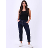 Italian Magic Pants Side Trim Navy