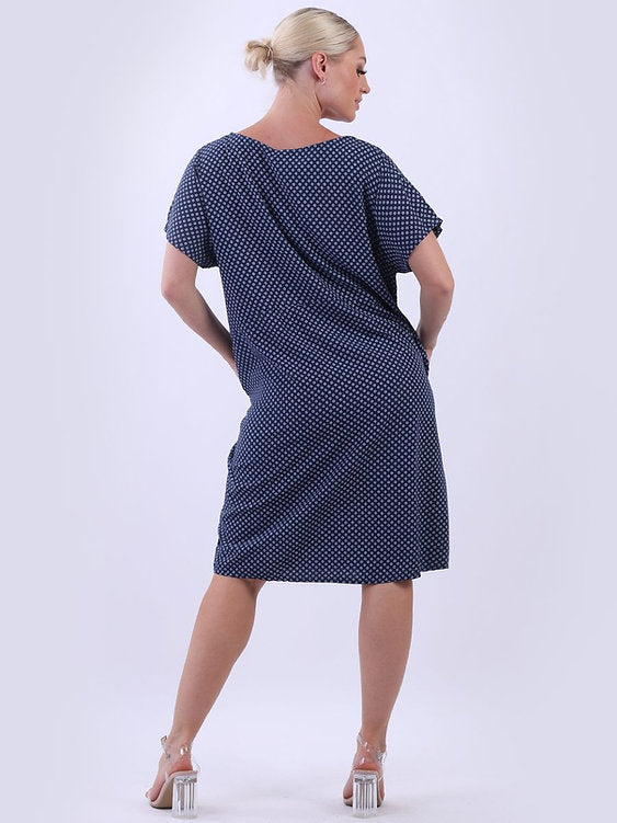 Italian Daisy S/S Dress Navy